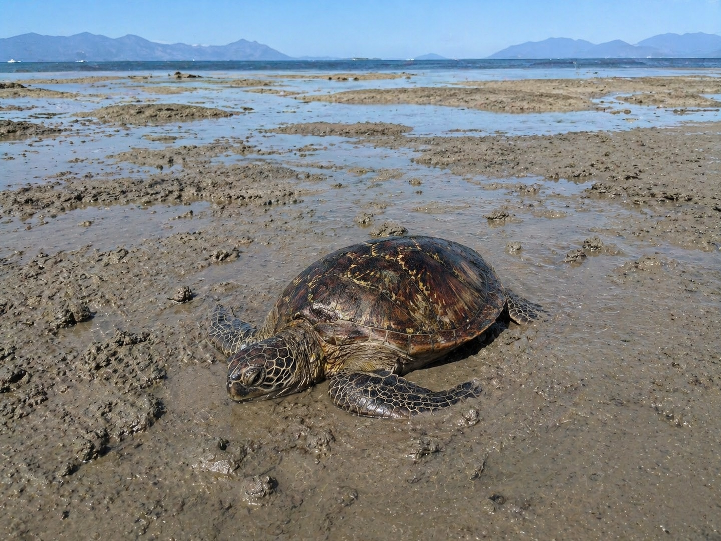 Stranded sea turtle
